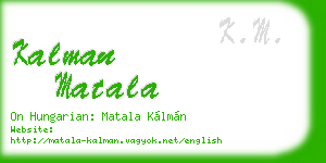kalman matala business card
